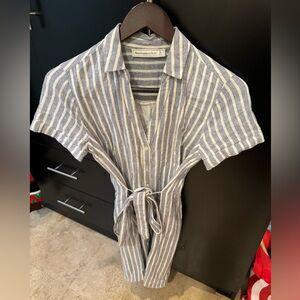 Abercrombie & Fitch striped linen dress - small